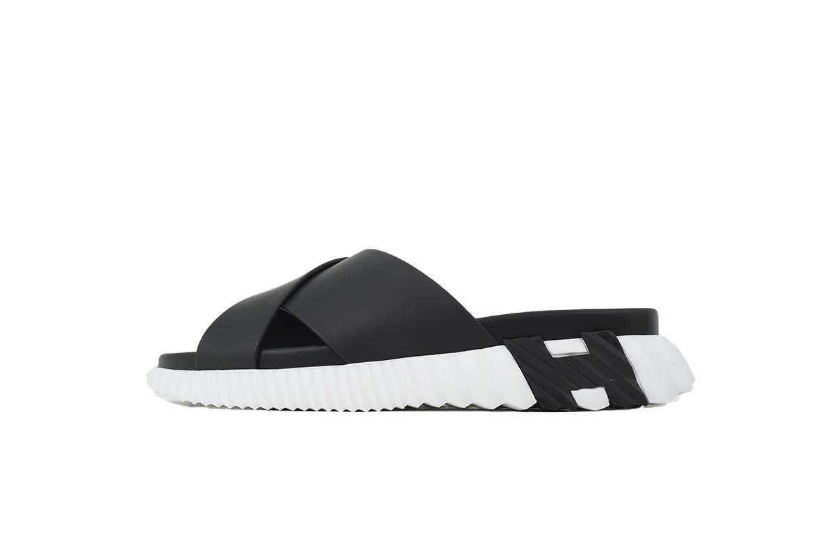hermes_infra_sandals__black_and_white__1E281F7884A1E.jpg Hermes Infra Sandals 'Black and White' - Image 1