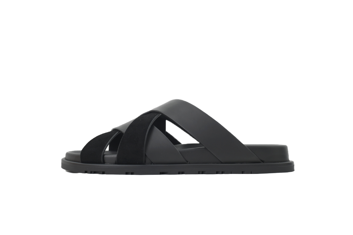 hermes_kazimir_sandal_black_1E40A5089F21E.jpg Hermes Kazimir Sandal Black - Image 1