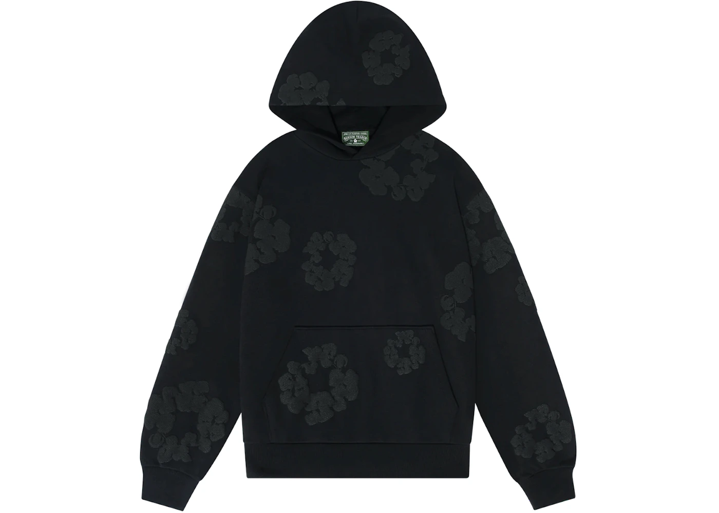 p204215_01_denim_tears_cotton_wreath_hoodie_black_monochrome_1A5D679EB551A Denim Tears Cotton Wreath Hoodie Black Monochrome - Image 1