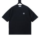 Embroidered Badge Round Neck T-shirts - Image 4