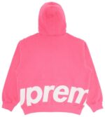 Supreme Big Logo Zip Up Hooded Sweatshirt Magenta - Image 2