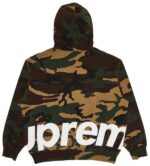 Supreme Big Logo Zip Up Hooded Sweatshirt Woodland Camo - Image 2
