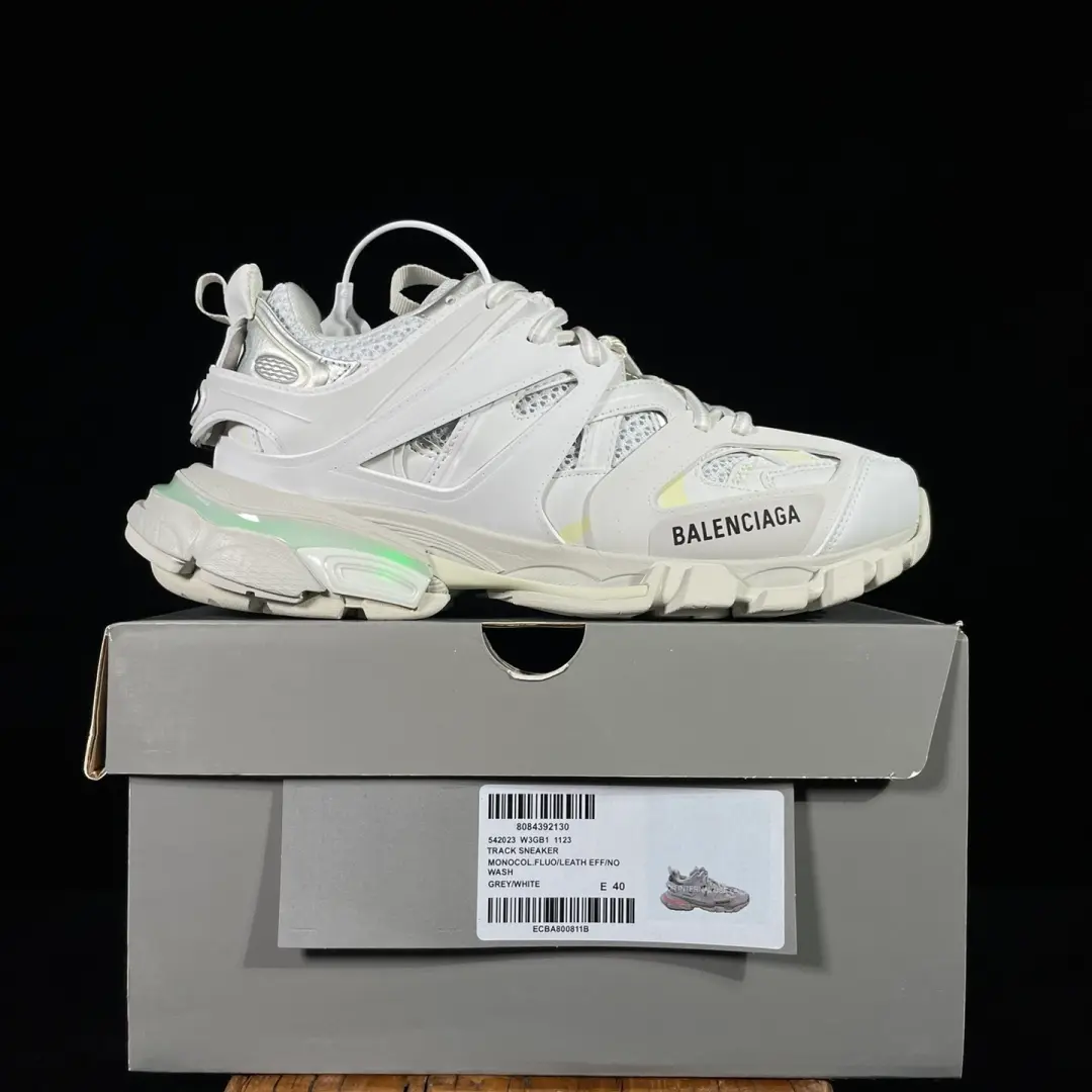 IMG_4891 Balenciaga Track Sneaker LED – White Light Grey - Image 1