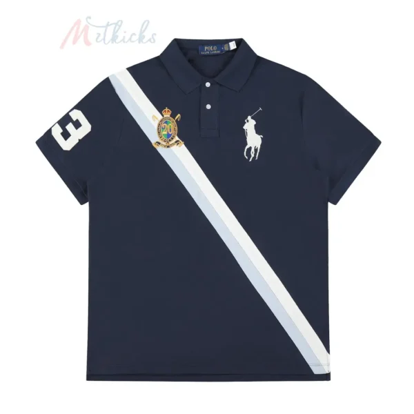 Ralph Lauren Polo crest pony color block diagonal stripe