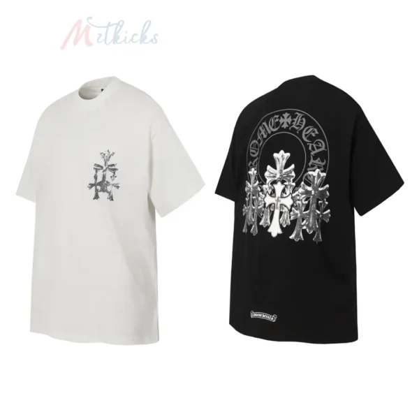 Chrome Hearts Triple Cross Logo Tee Black/White