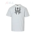 B*rberry Logo Print Tiger Motif White T-Shirt