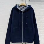 D*OR Hooded Sweatshirt Blue Cotton Blend