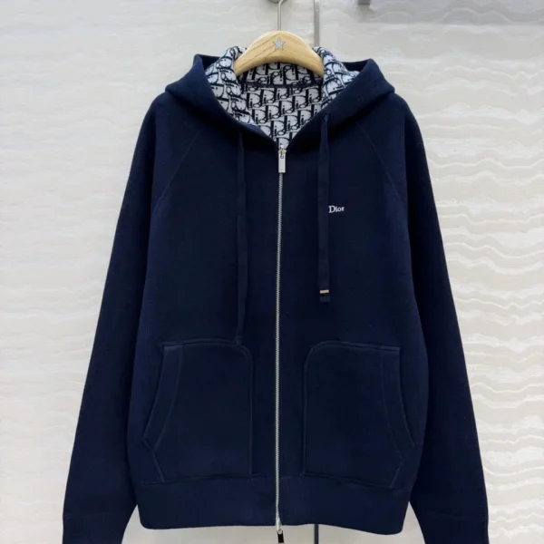 D*OR Hooded Sweatshirt Blue Cotton Blend