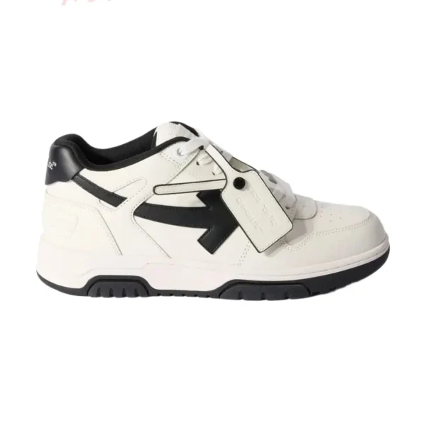 OFF-WHITE Out Of Office OOO Low Tops White Black
