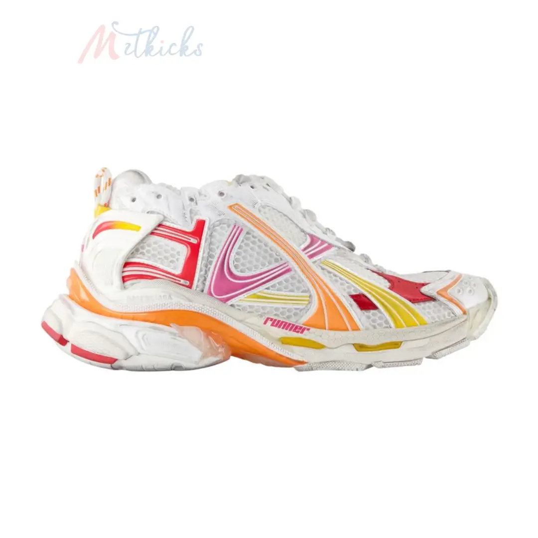 img_0.3f4b8fbe-fe59-4efb-8214-a878348688ed B*lenciaga Multicolor Technical Sneakers White - Image 1