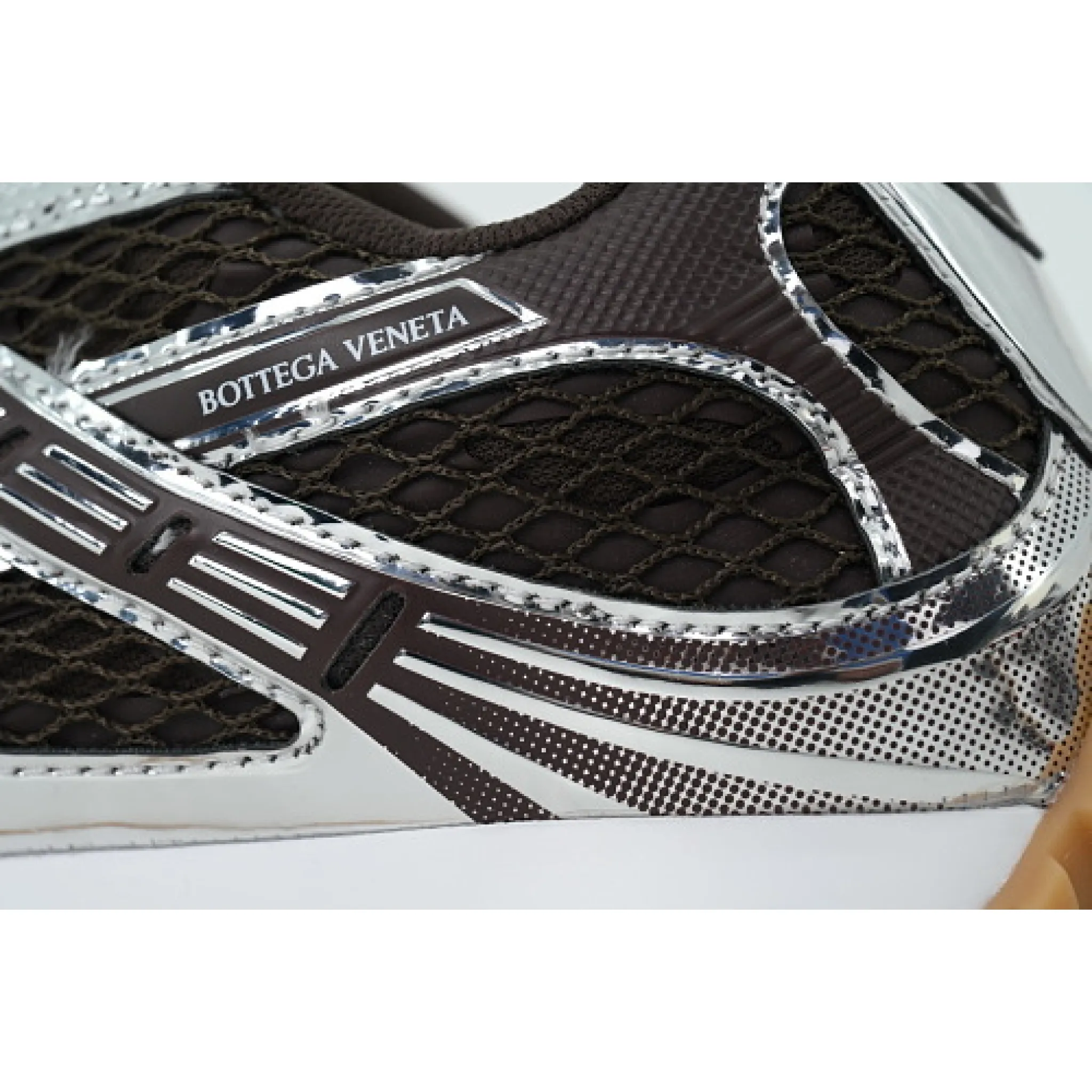 Bottega Veneta Orbit Sneaker 'Fondant Silver' - Image 8